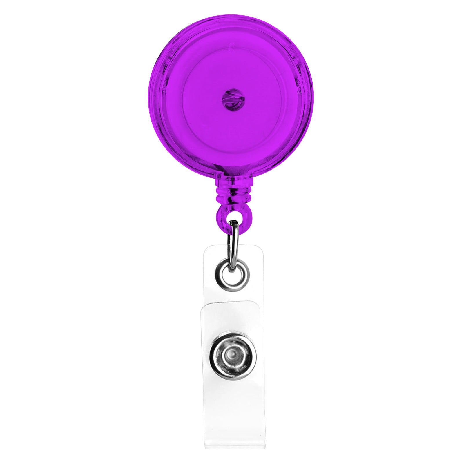 Wholesale Color Semi Transparent High Elasticity Badge Scroll with Retractable Plastic Keychain